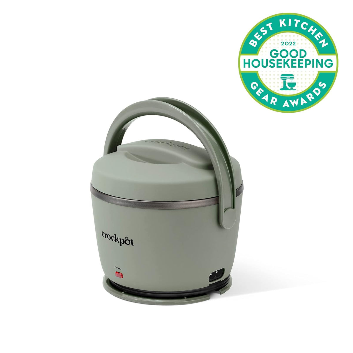 Crock-Pot - Fiambrera eléctrica portátil de 20 onzas, calentador de alimentos, color verde luna, ideal para viajes sobre la marcha, mantiene la comida última intervensión de derrames caliente y