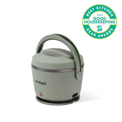 Crock-Pot - Fiambrera eléctrica portátil de 20 onzas, calentador de alimentos, color verde luna, ideal para viajes sobre la marcha, mantiene la comida última intervensión de derrames caliente y