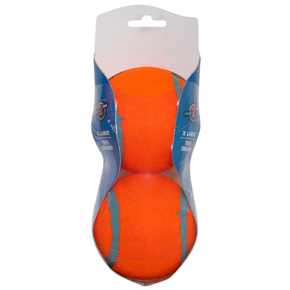 ChuckIt! Tennis Ball, Orange, Extra Large, 2-Pack