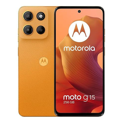 Motorola G15 Naranja (4GB RAM/128GB), 50MP, Celular Desbloqueado