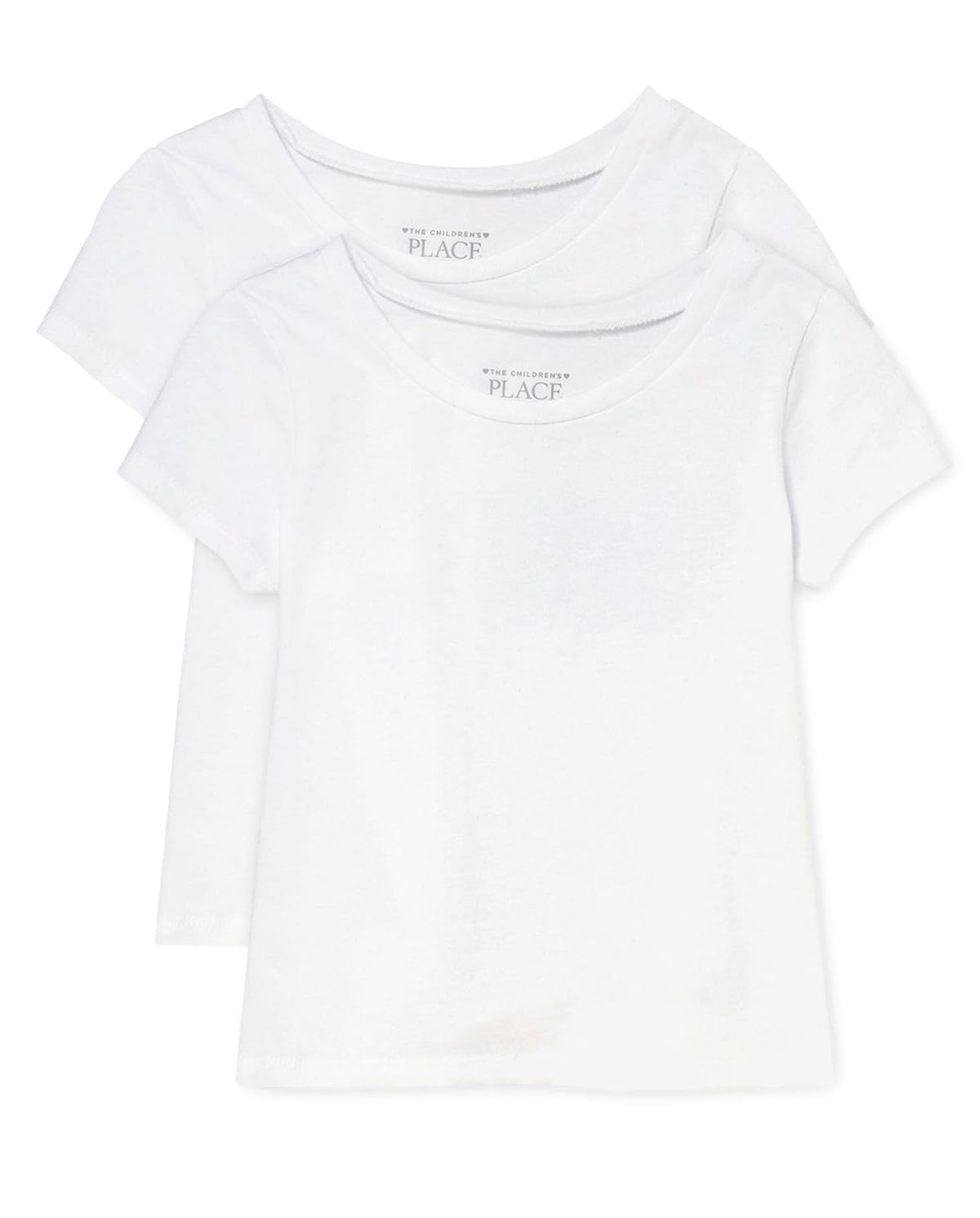 The Children's Place playeras básicas de manga corta para niña, paquete de 2 - Blanco 2-PAQUETES - 2T