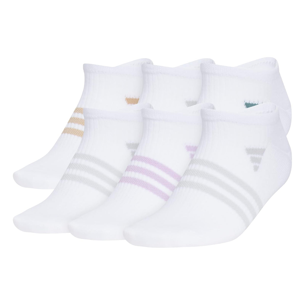 adidas Superlite 3.0 Calcetines Invisibles Paquete de 6 - G - Blanco - arenisca cálida, beige - verde azulado preamado