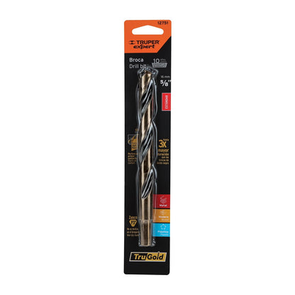 Truper Expert BAV-5/8-B, Broca alta velocidad, Turbo Steel, en blister, 5/8"