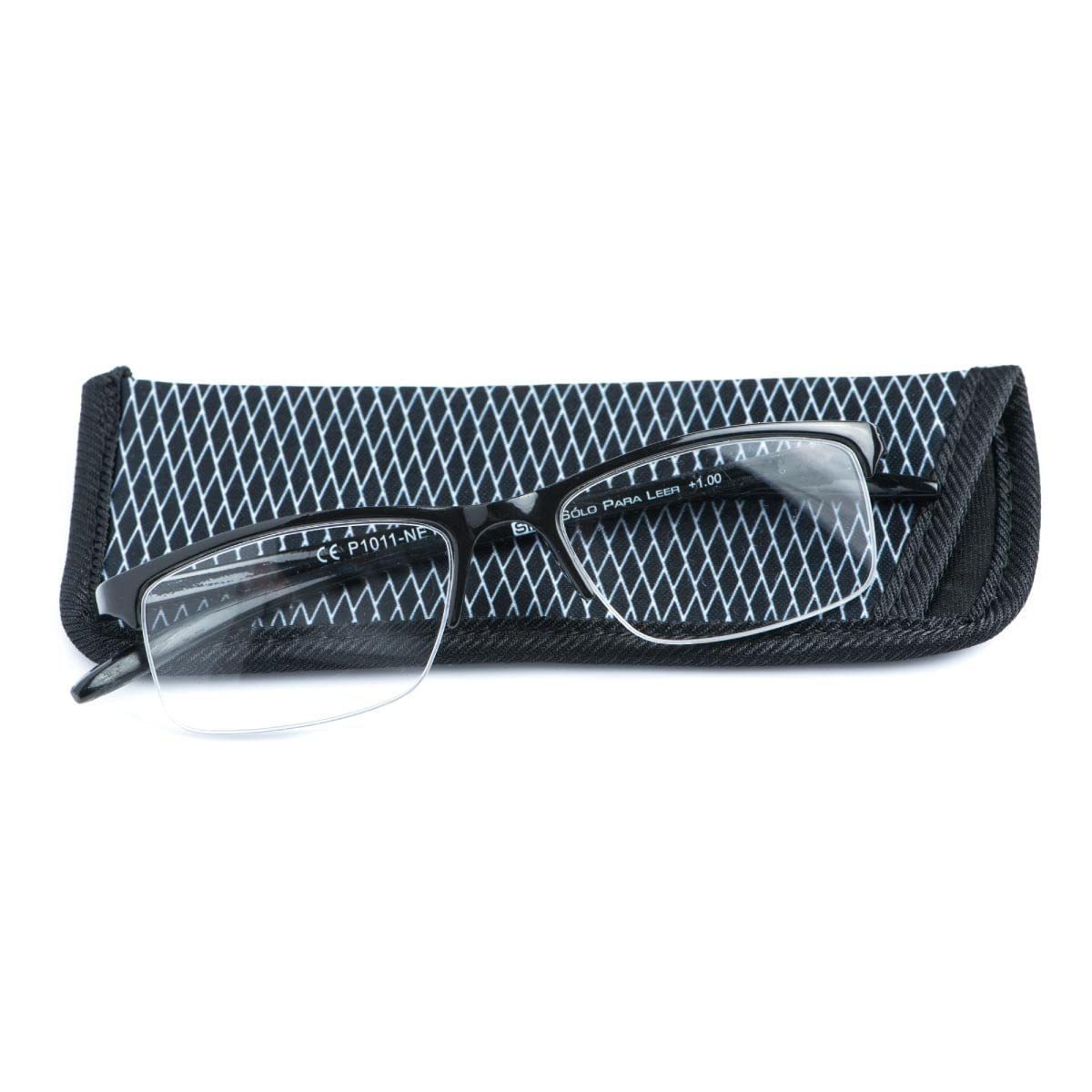 SPL, Lentes de Lectura para Vista Cansada +1.00, Gafas Anti fatiga Ocular/Migraña, Unisex, color Negro, Pre graduadas, Incluye Estuche, 1 pza.