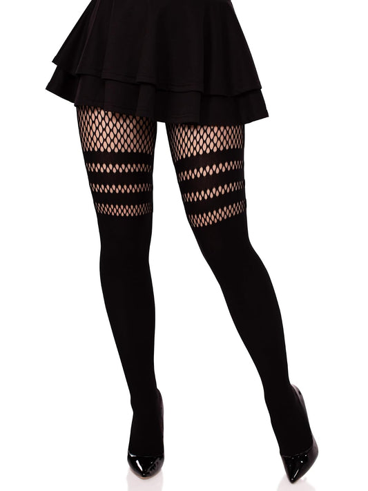 Leg Avenue - Pantalón de muslo alto opaco para mujer
