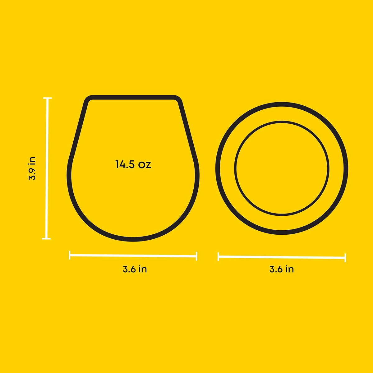 JoyJolt Spirits - Copas de vino sin tallo para vino tinto o blanco (juego de 4 unidades)