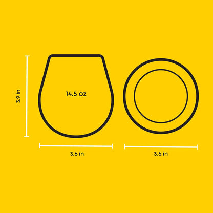 JoyJolt Spirits - Copas de vino sin tallo para vino tinto o blanco (juego de 4 unidades)