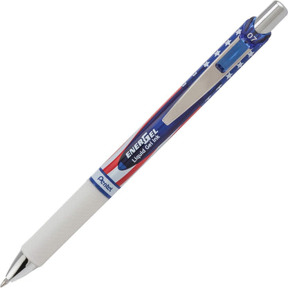 Pentel EnerGel Deluxe RTX Bolígrafo Retráctil de Tinta Gel Líquido, Punta de Metal - 0.7 mm - Black - USA Barrel - 2 Unidad (Paquete de 1)