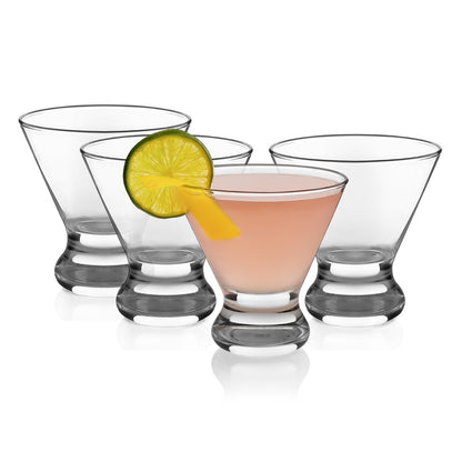 Libbey 89584 4 Piece Cosmopolitan Cocktail/Martini Glasses, 8 1/4 oz, Clear