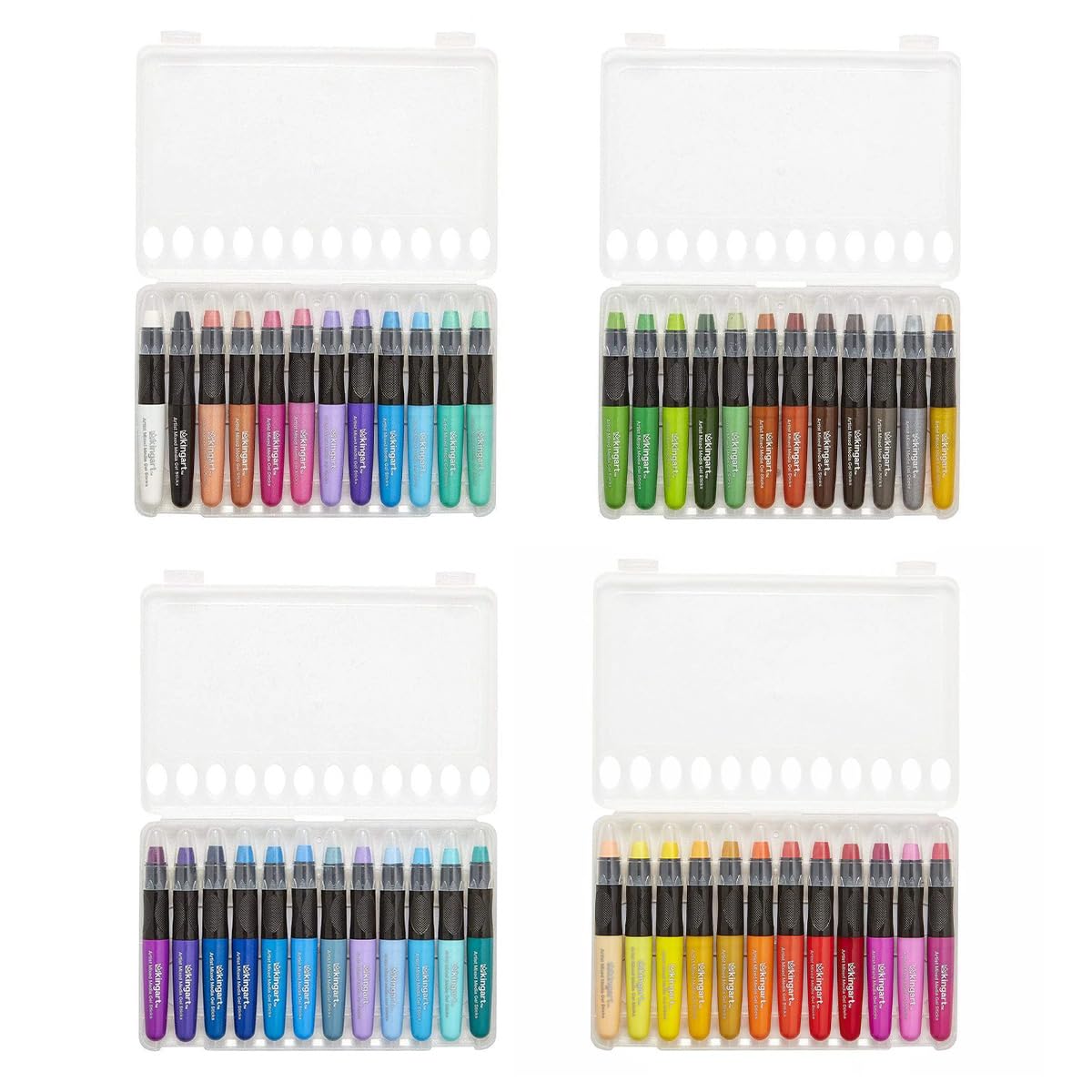 KINGART Juego de 48 lápices de colores únicos, varios colores