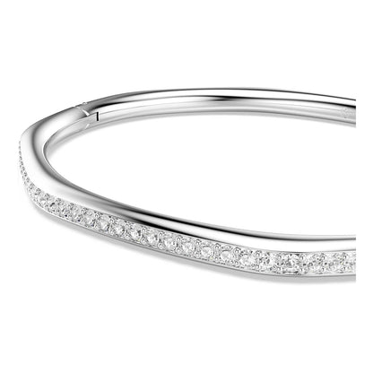 Swarovski Brazalete Dextera, Forma octagonal, Talla redonda, Blanco, Baño de rodio