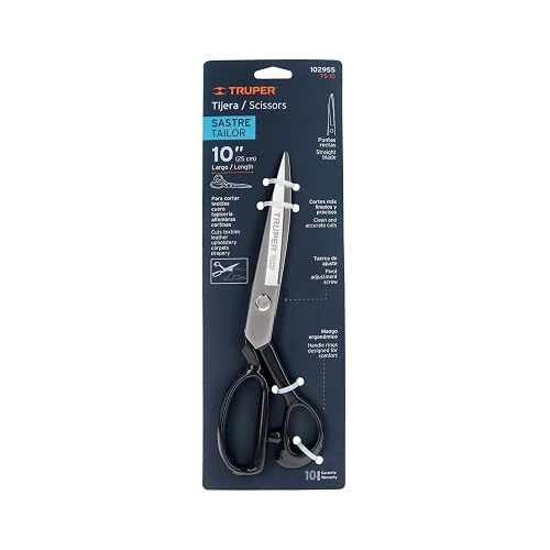 Truper TS-10, Tijera 10" para sastre cortes limpios y precisos
