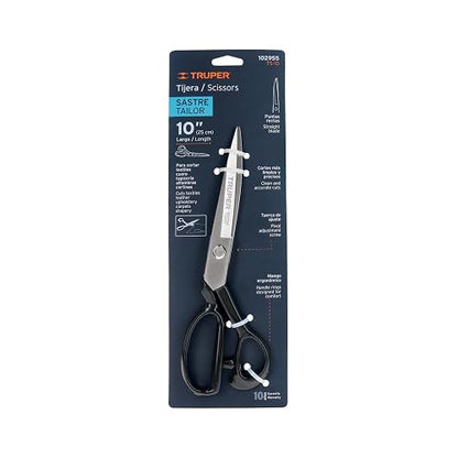 Truper TS-10, Tijera 10" para sastre cortes limpios y precisos