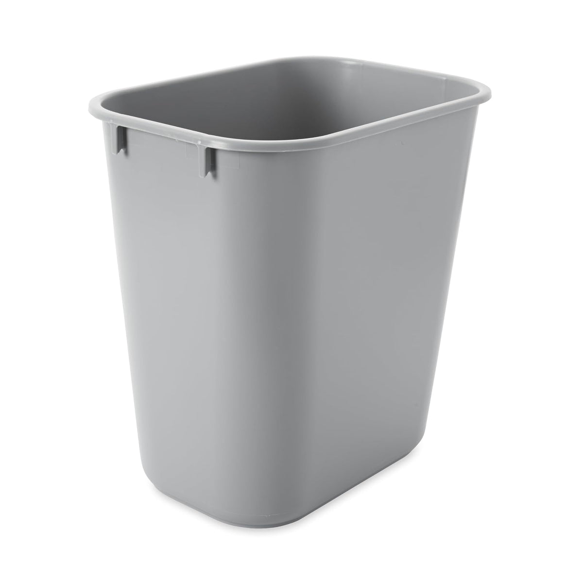 Rubbermaid Commercial Products - Bote de basura rectangular lateral de computadora, 3.5 galones, pequeño, gris, para recámara/baño/oficina, se adapta debajo del computadora/gabinete/fregadero, paquete