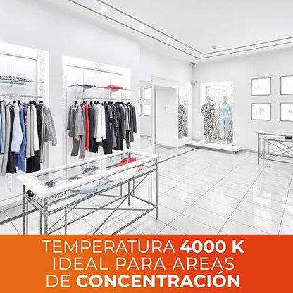 Tecnolite - Lámpara de Techo LED Forma Circular Majoris, Iluminación Interiores, Casa u Oficina, Tipo de Luz Neutra, Potencia 9 Watts, Flujo Luminoso 700 Lumens, Cor de luz Blanca Neutra