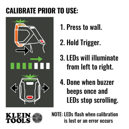 Klein Tools ESF150LL - Buscador electrónico de pernos con láser de línea cruzada, nivel de burbuja, clase láser 3R; ≤5 mW; 15 pies en todas las direcciones, para pernos de madera y metal, alerta LED y