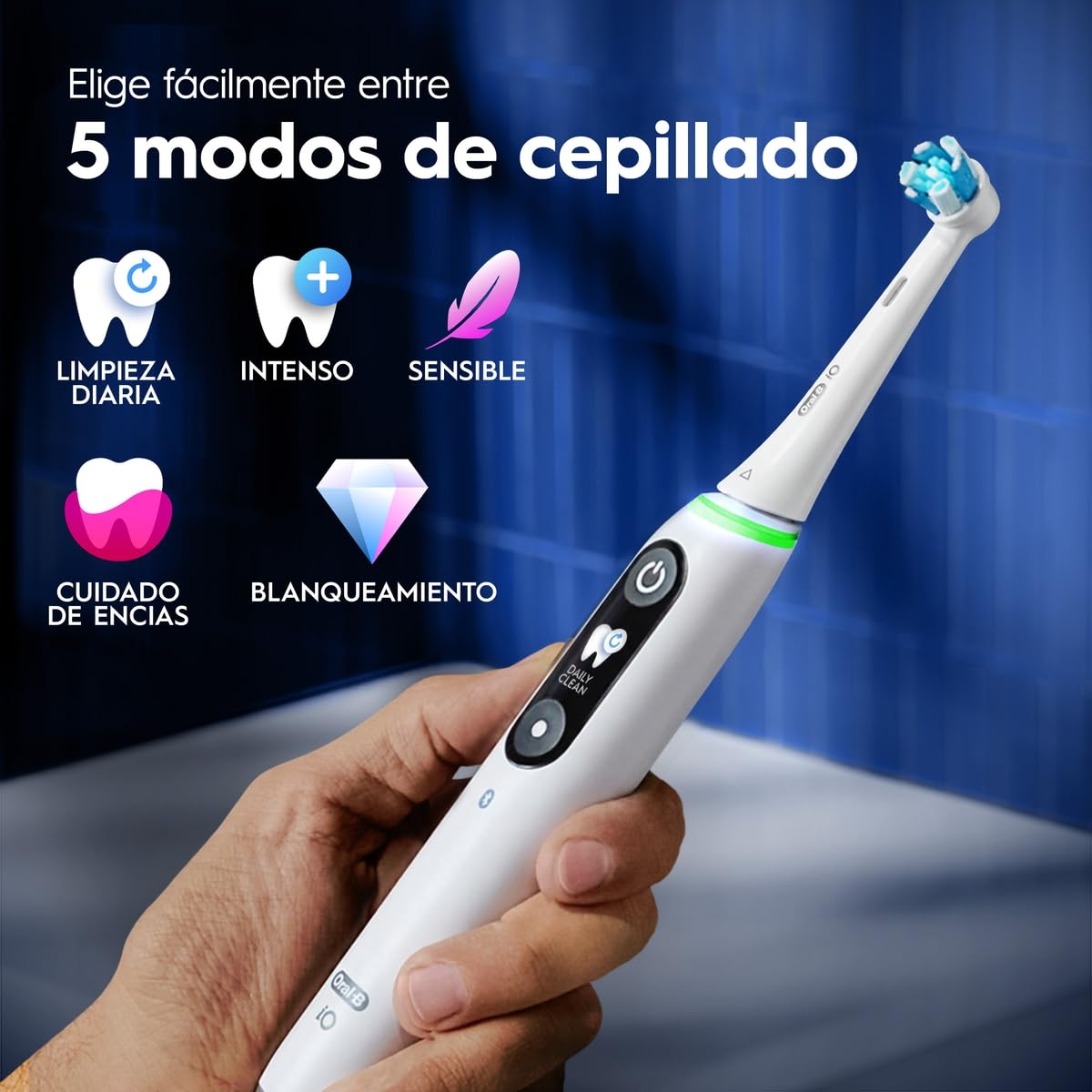 Oral-B Cepillo Dental Eléctrico iO6, Conexión con App, Sensor de Presión