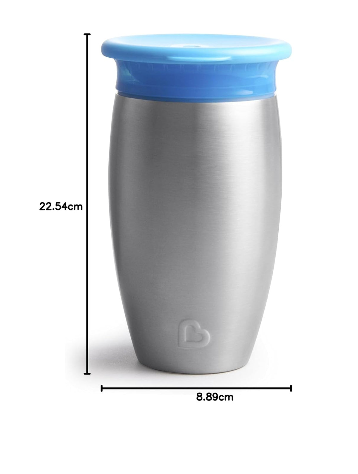 Munchkin Miracle Stainless Steel 360 Sippy Cup, Blue, 10 Ounce