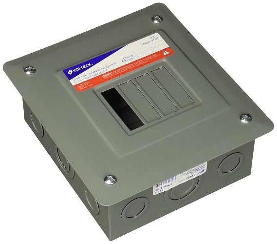 Volteck CCE-4, Centro de carga empotrable, 4 polos, Volteck