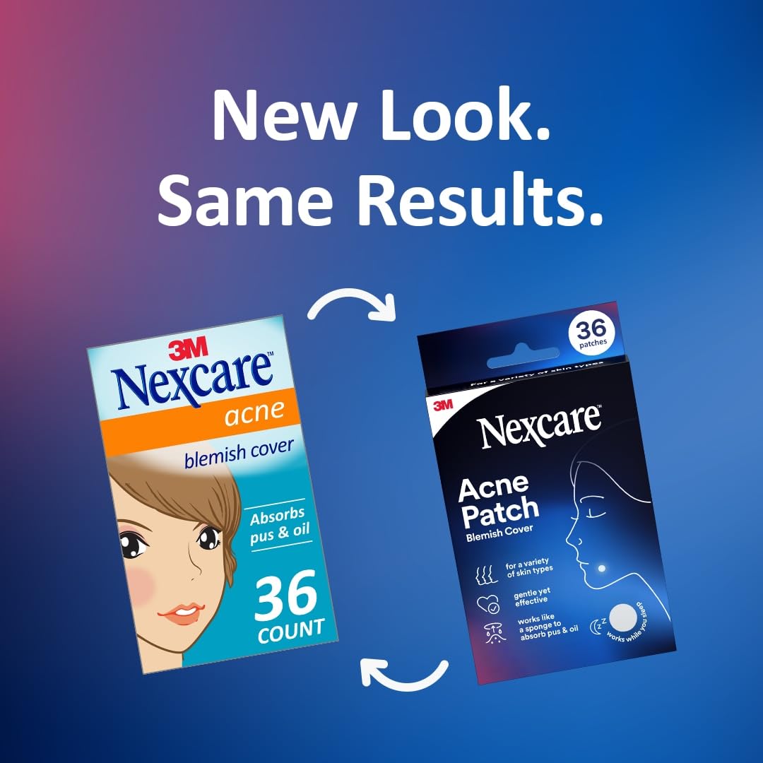Nexcare Acne Cover, Drug-Free, Gentle, Cover, 36 Count | Drug-Free, Gentle, Cover