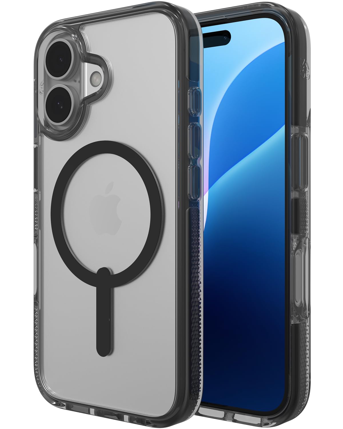 ZAGG Funda para iPhone 16 y 16 Pro, Compatible con MagSafe, Negro - iPhone 16 - Negro -