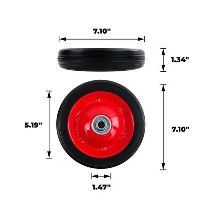 Ruedas de repuesto Titan 4383555 de Waxman, de 7 x 1,5 pulgadas, 55 libras, capacidad de carga más adecuada para uso en exteriores, en carros, y muchos otros productos, color negro