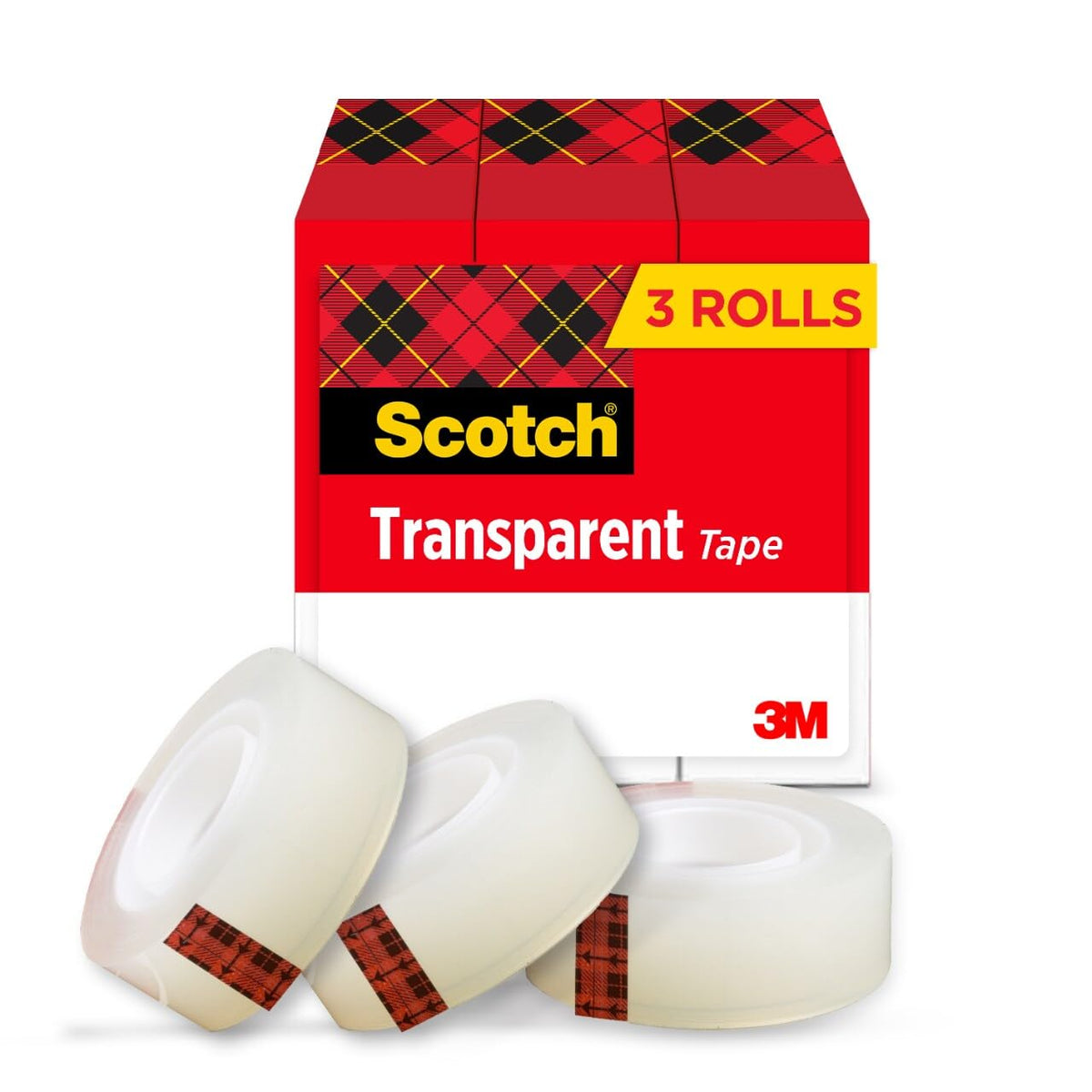 Scotch Magic Tape - Cinta adhesiva transparente, 1,9 x 25,4 m, 3 Rollos