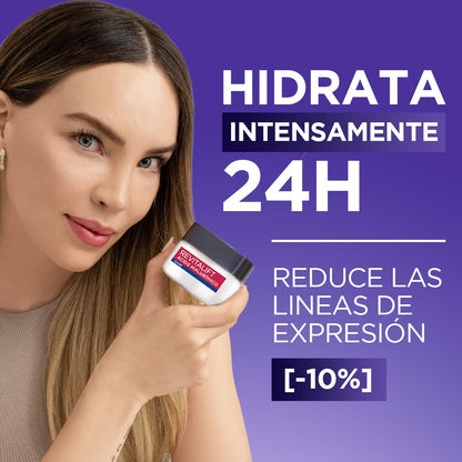 L'Oreal Paris Revitalift Ácido Hialurónico Crema de Noche Hidratante, Hidrata Intensamente y Rellena Líneas de Expresión, 50 ml