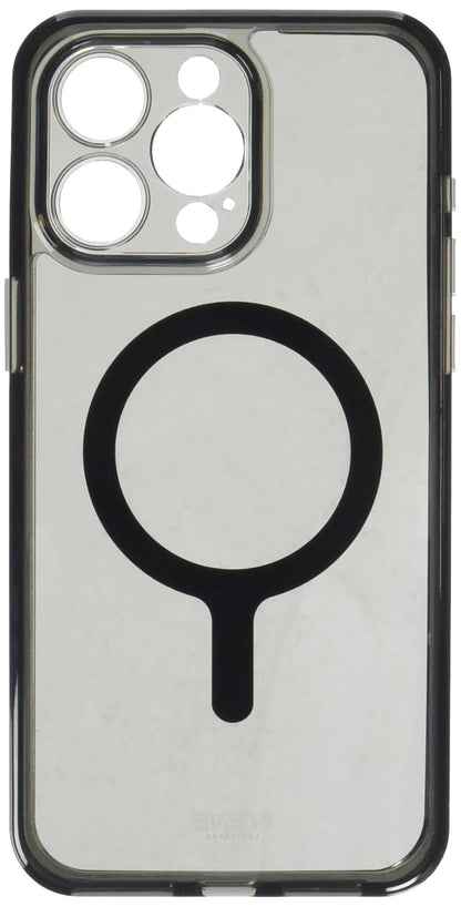 Avana Ice Funda con MagSafe Compatible con iPhone 15 Pro MAX, Resistente a Caídas de 3m, Bisel Elevado, Protección Antimicrobiana - Negro/Transparente
