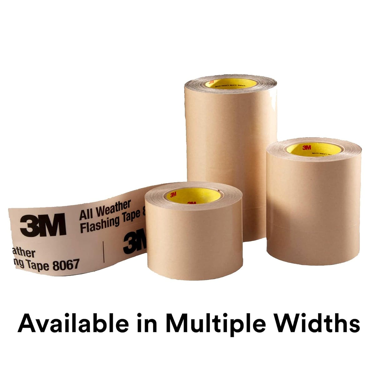 3M Cinta intermitente para todo tipo de clima, 8067, 22,86 cm x 23,86 m, 1 rollo, revestimiento de plástico con parte trasera adhesiva, evita la intrusión de humedad, sellado impermeable intermitente, puertas, ventanas, aberturas en la construcción d