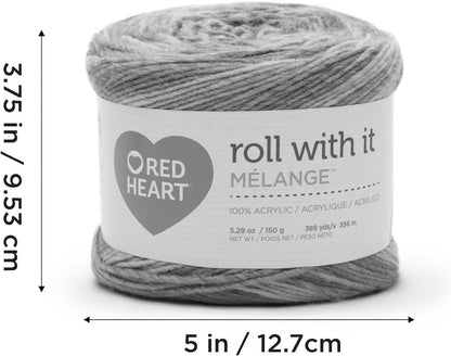 Rollo de corazón rojo con hilo melange, cortina llamada