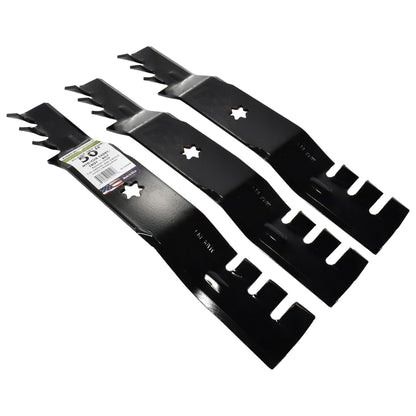 MaxPower 561545X Commercial Mulching 3-Blade Set to Replace MTD/Cub Cadet/Troy-Bilt 742-04053, 742-04053A, 942-04053-X, 942-04053A, and Many Others