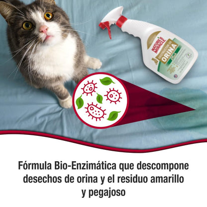 Nature's Miracle - Urine Destroyer Plus for Cats, Spray, For Severe Cat Urine Stains, Enzymatic Formula, 32oz