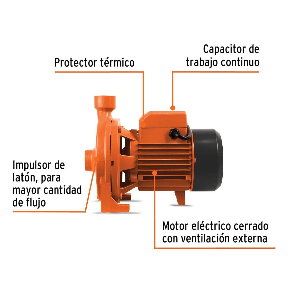 Truper Expert BOAC-1, Bomba eléctrica para agua centrífuga 1 HP