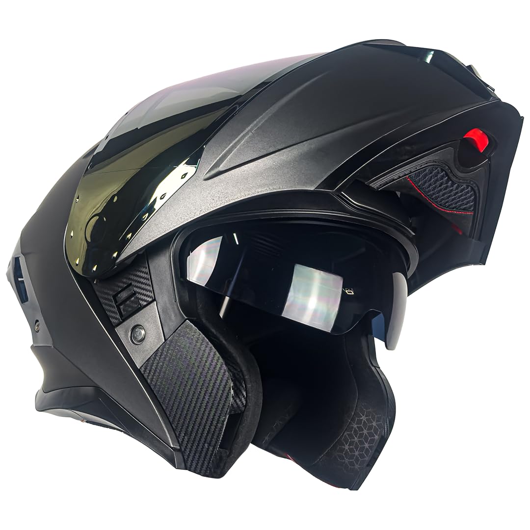 KOV Casco Apolo Gris Mate para Moto ABATIBLE Certificado Dot