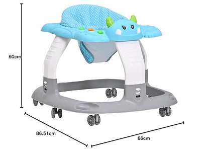 PRINSEL | Andadera Baby Monster para bebés con Asiento Acolchonado Azul