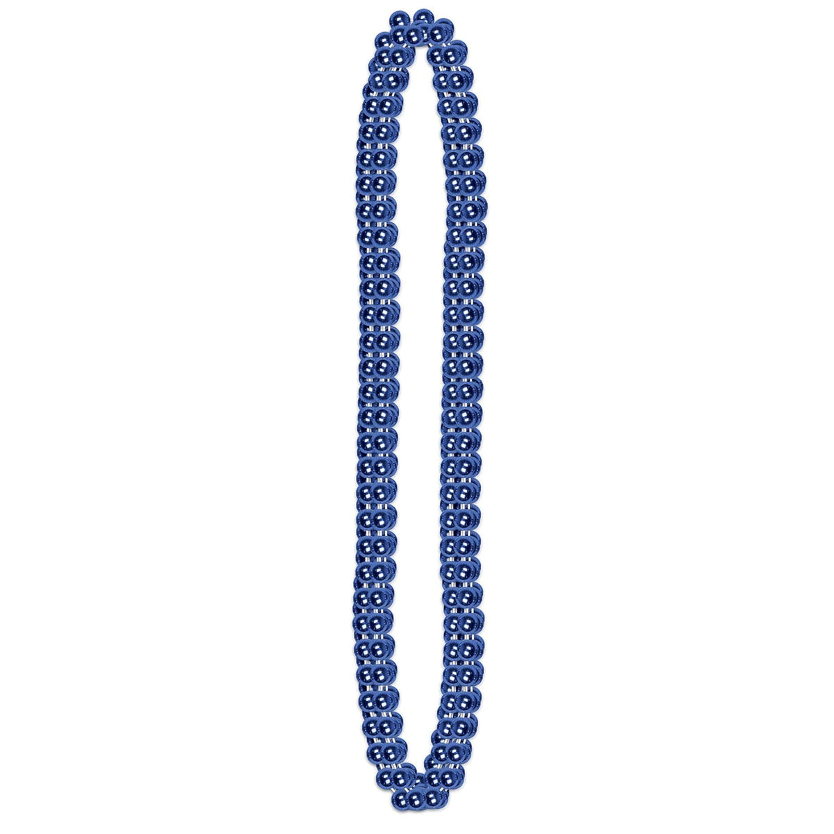 Beistle 50570-B One Dozen 33-inch Long Beaded Necklaces, Party Accessory, 7mm Beads, Blue