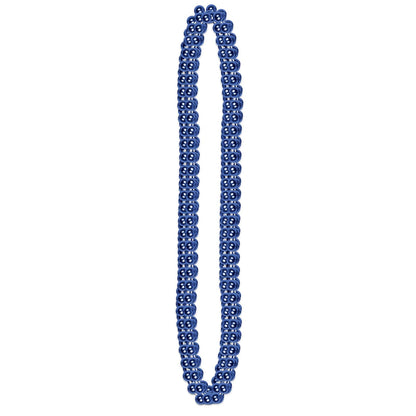 Beistle 50570-B One Dozen 33-inch Long Beaded Necklaces, Party Accessory, 7mm Beads, Blue
