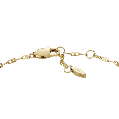 Pulsera Fossil Heritage JF04525710 de acero inoxidable de color dorado para dama