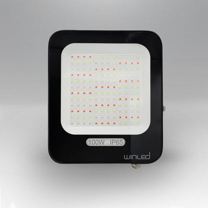 Reflector Winled WRE-015 Slim LED 50W SMD RGB Con Control Remoto, Multicolor, 6,000 Lúmenes Maximo. 16 Colores, Encendido, Apagado, 4 Programas y Atenuador, IP65 Ideal para Exteriores e Interiores