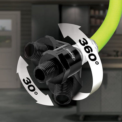 Flexzilla HFZ3804YW2B Manguera de Aire Giratoria 3/8 Pulgadas x 4 Pies, Híbrido, Verde Claro