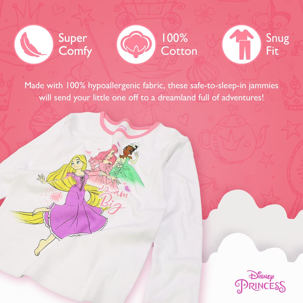 Disney 6-Piece Snug-fit Cotton Pajama Set, Soft & Cute for Kids Juego de Pijama niños Unisex