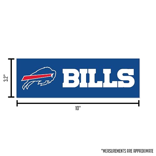 Rico Industries NFL - Imán de fútbol Buffalo Bills de 4 x 10 Pulgadas, diseño de espíritu de Equipo, decoración del hogar, refrigerador, Oficina, Cocina