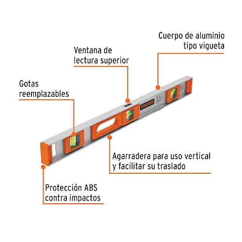 Truper NP-24, Nivel profesional para construcción, 24"