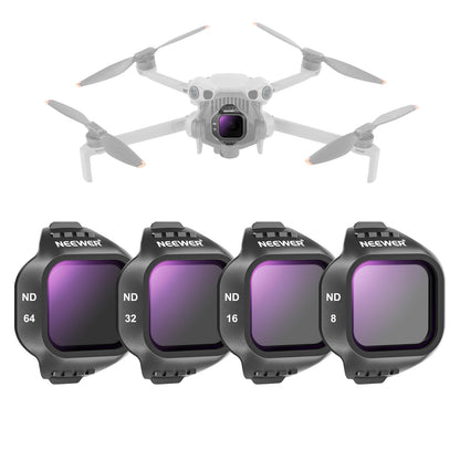 NEEWER Filtros para Drones DJI Mini ND CPL UV - Mini 5Pro - 4 Packs ND