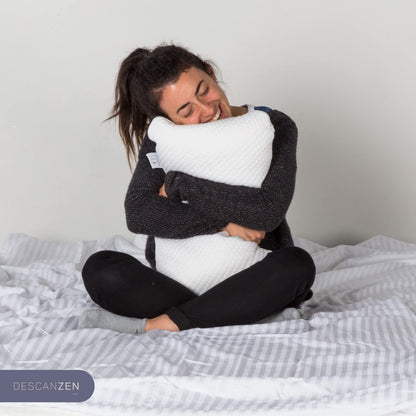 DescanZen | Almohada Ayu Ergonómica Suave - Memory Foam - Hipoalergénica y Antibacterial - Confort y Comodidad - Ortopédica