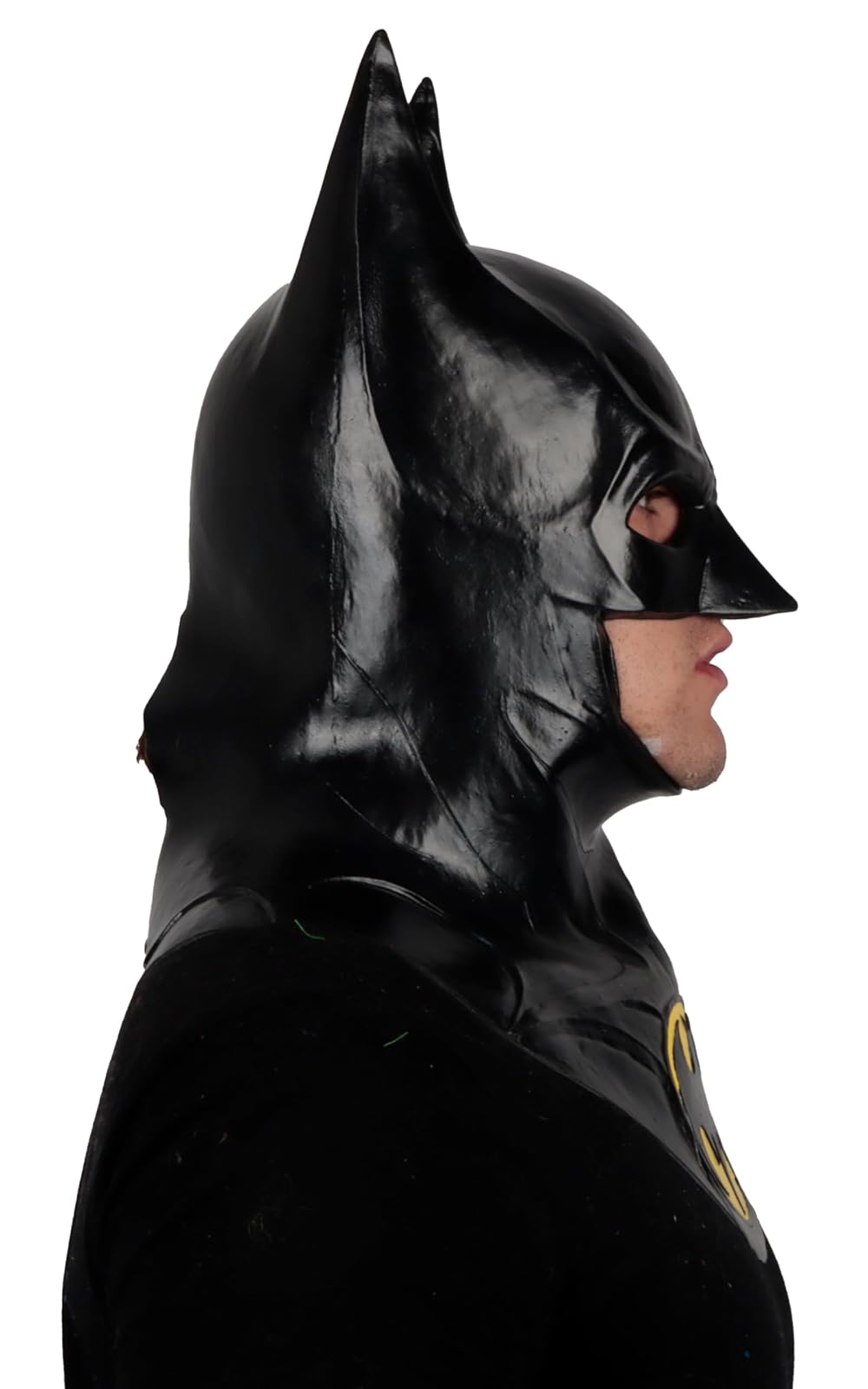 REV Máscara Pechera Batman, Licencia Oficial DC Warner Bros. Diseño Detallado, Hecho en México, Talla M Adulto