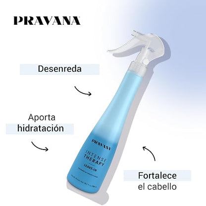 PRAVANA Intense Therapy Leave In Cabello, Reparación Cabello Dañado 300ml | Tratamiento de humectación instantánea que desenreda, hidrata y fortalece. Equilibra el pH y protege del calor.