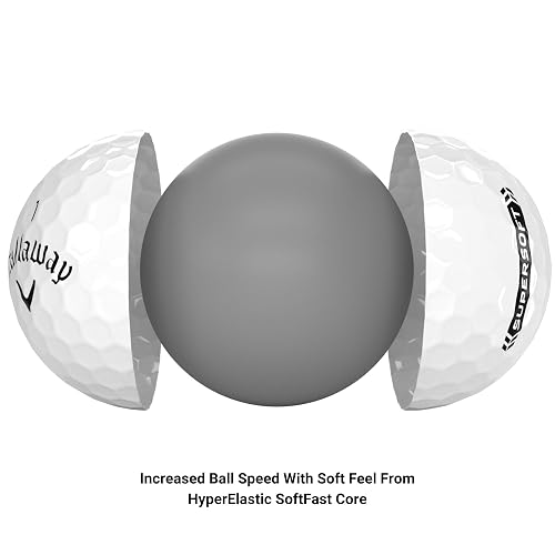 Callaway Juego de 12 Pelotas de Golf Unisex Supersoft 23 de Alto Rendimiento, Color Blanco