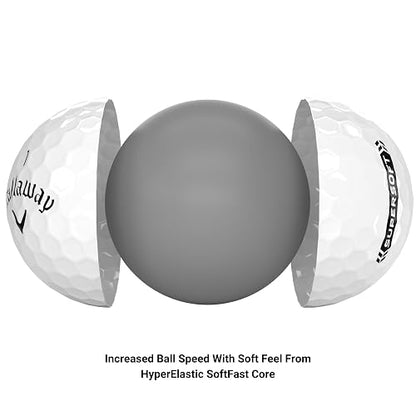 Callaway Juego de 12 Pelotas de Golf Unisex Supersoft 23 de Alto Rendimiento, Color Blanco